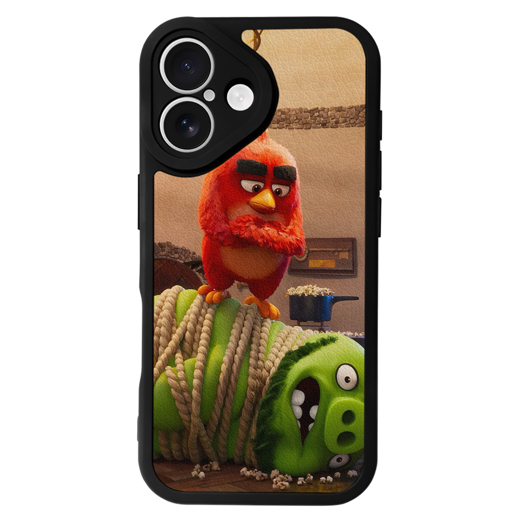 （画像用） Angry Birds アングリーバード 【iPhone 16シリーズ対応】シリコンスマホケース（レザー調） 材質：シリコン